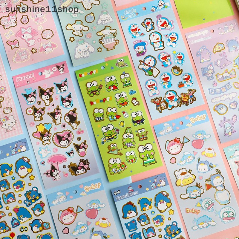 Sho Seri Koleksi Lucu Kartun Hewan Leaflet Pvc Tahan Air Bronzing Stiker Tangan Akun Korea Diy Stationery Sticker N