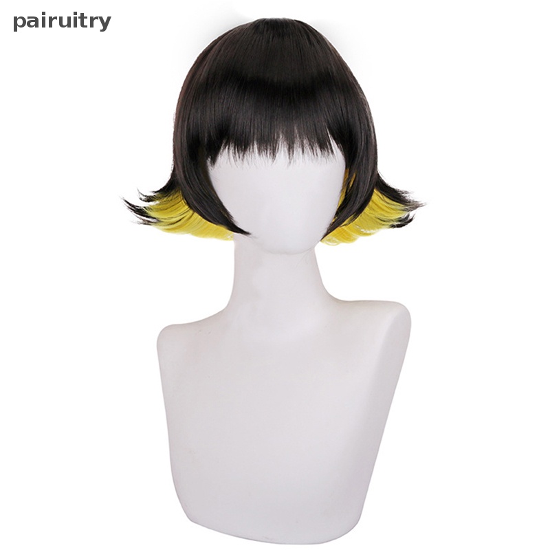 Prt Blue Lock Bachira Meguru Cosplay Wig Hitam Kuning Rambut Pendek Halloween Bermain Peran Tahan Panas Anime Hiasan Kepala PRT