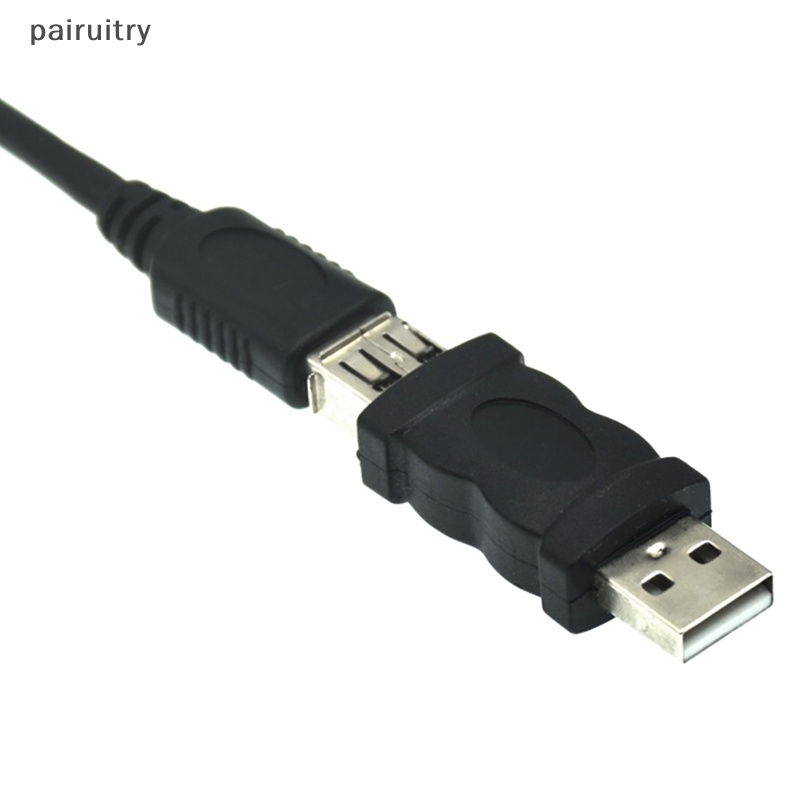 Prt Firewire Ieee1394 6pin Female To USB 2.0 Type A Male Adaptor Adapter Kamera Handphone MP3 Player PDAs Hitam PRT