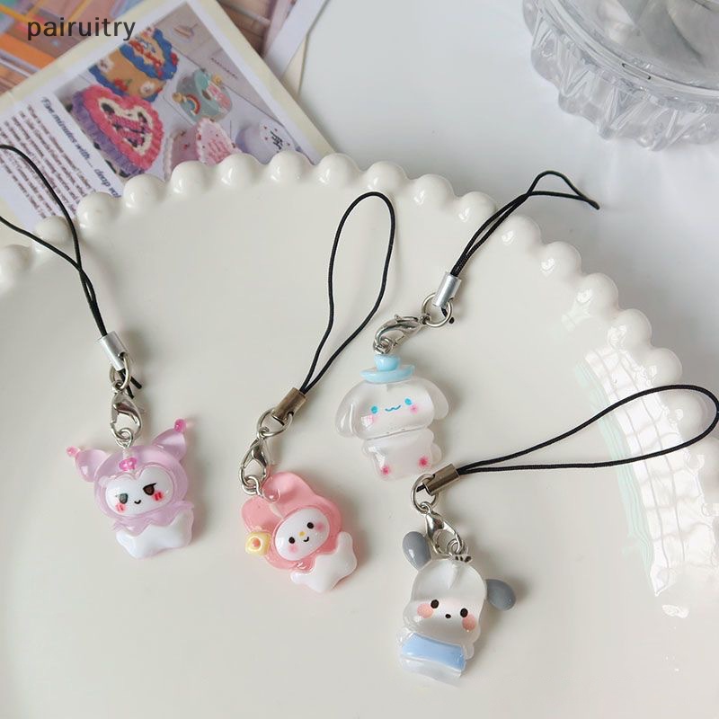 Prt Kawaii Sanrio Kuromi Lanyard My Melody Cinnamoroll Siswa Kecantikan iPhone Phone Case Ransel Boneka Liontin Pesona Mainan Gadis Hadiah PRT