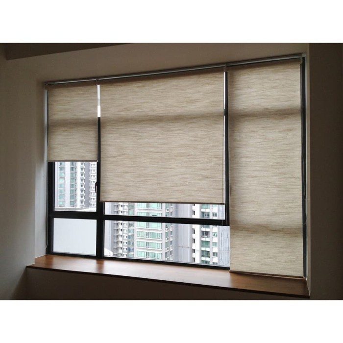 Tirai Gorden Gulung Lipat Roller Blind Texture New Motif
