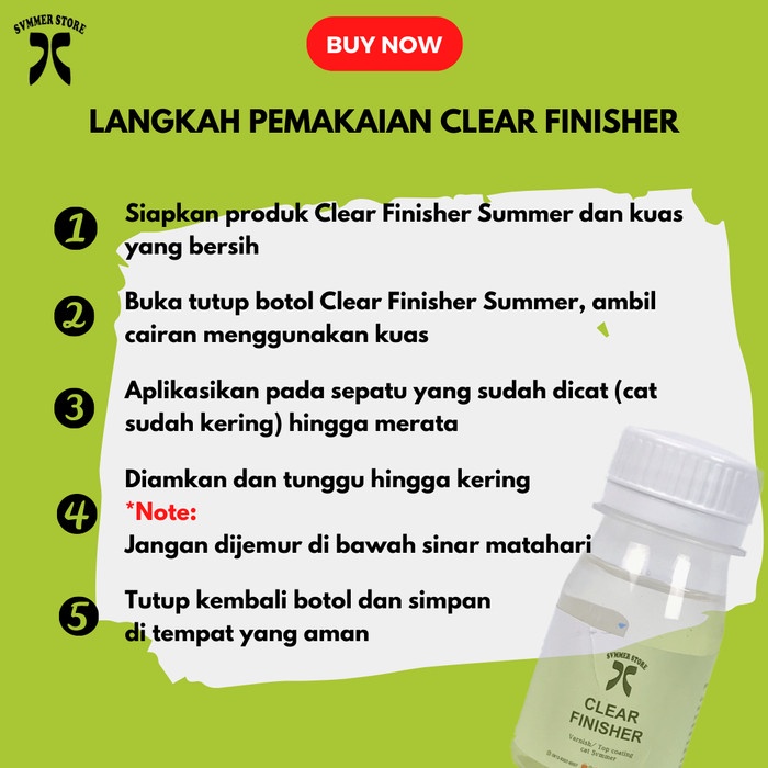 

Clear Finisher Cat Sepatu Cat Akrilik Leather Paint Cat Kanvas - Finisher Gloss, 40ml