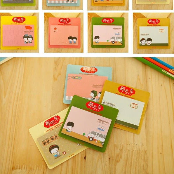 10 Pack / 300 Lembar Kertas Memo Sticky Notes Warna Gambar GM-ST0399