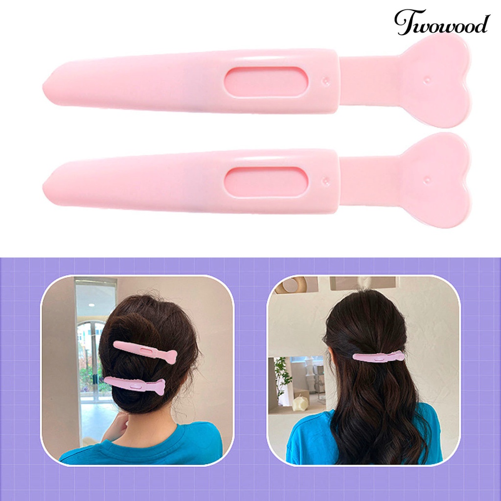 Twowood 2Pcs Non-slip Grip Gigi Lebar Elastis Styling Rambut Klip Warna Permen Salon Sectioning Jepit Rambut Aksesoris Gaya Rambut