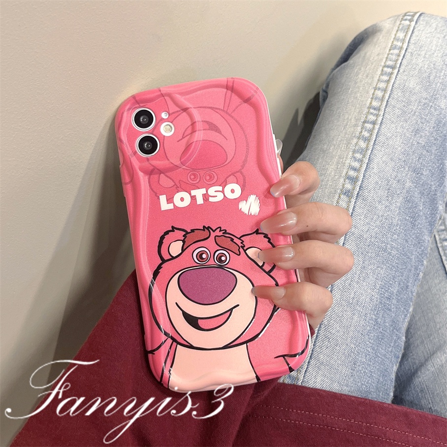 Vivo Y36 Y02 Y35 Y16 Y02s Y22 Y22s Y15A Y15S Y21 Y21s Y20 Y20S Y20i Y12s Y17 Y15 Y12 Y11 Y20s[G] Y95 Y93 Y91 V25 V25e Xiaoxin Bear Curved Wavy Edge Phone Case TPU Soft Cover Pelindung