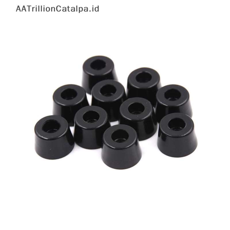 Aatrillioncatalpa 10pcs 21mm x 15mm Hitam Kerucut Recessed Kaki Karet Bumper Pads ID