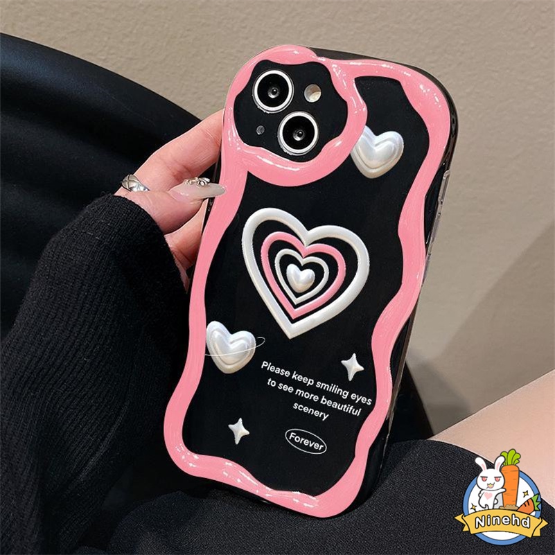 Oppo A17 A17K A57 A77 A77s A16K A16 A15 A15s A3s A5s A78 A76 A96 A74 A54 A93 A94 A95 A53 A9 A5 Curved Edge Wavy Soft Case Heart Little Demon Pelindung Lensa Anti Jatuh Phone Case