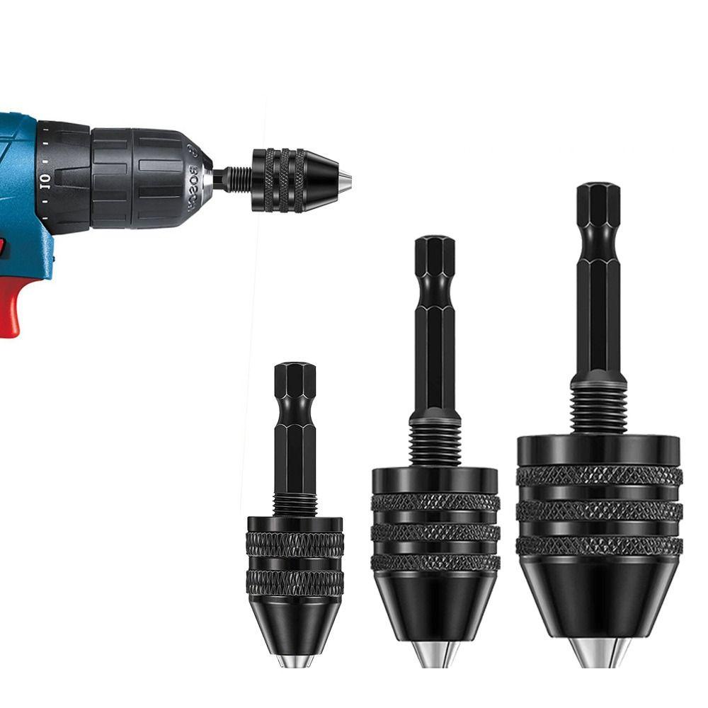 Jeromy Drill Chuck 0.3 8.0 6.35mm Alat Listrik Perlengkapan Aksesary Listrik Micro Motor Konversi Mata Bor Adapter Impact Driver