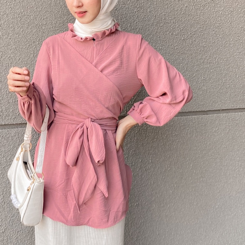 QALISYA LABEL BAHAN CRINKLE  Nara Blouse