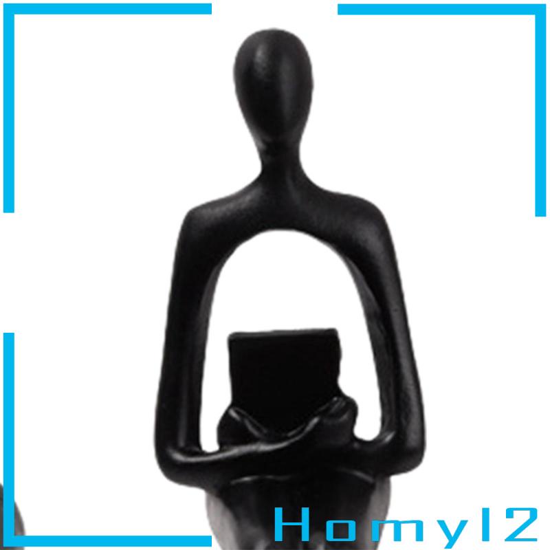 [HOMYL2] 3pcs Patung Thinker Duduk Abstrak Figurine Untuk Dekorasi Meja Rak