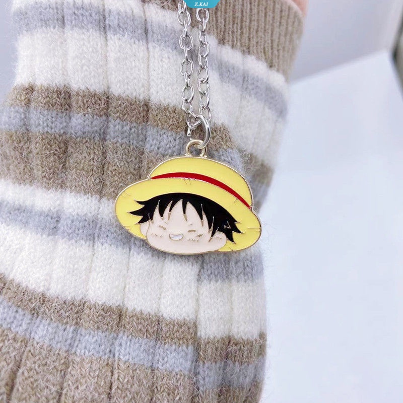 Monyet D. Luffys Roronoas Zoros Trafalgar D Kalung Hukum Air Aksesoris Anime Kepala Besar Moe Kepala Besar Alloy Pendant Necklaces [ZK]