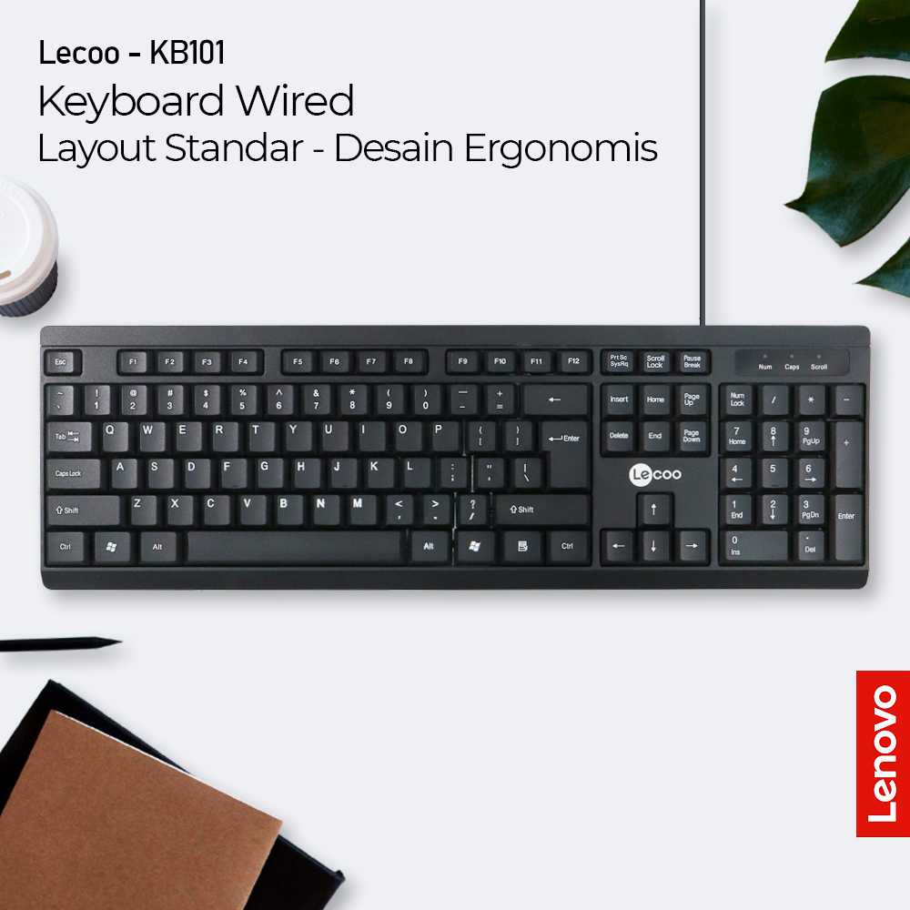Keyboard Lenovo Lecoo Keyboard Wired - KB101