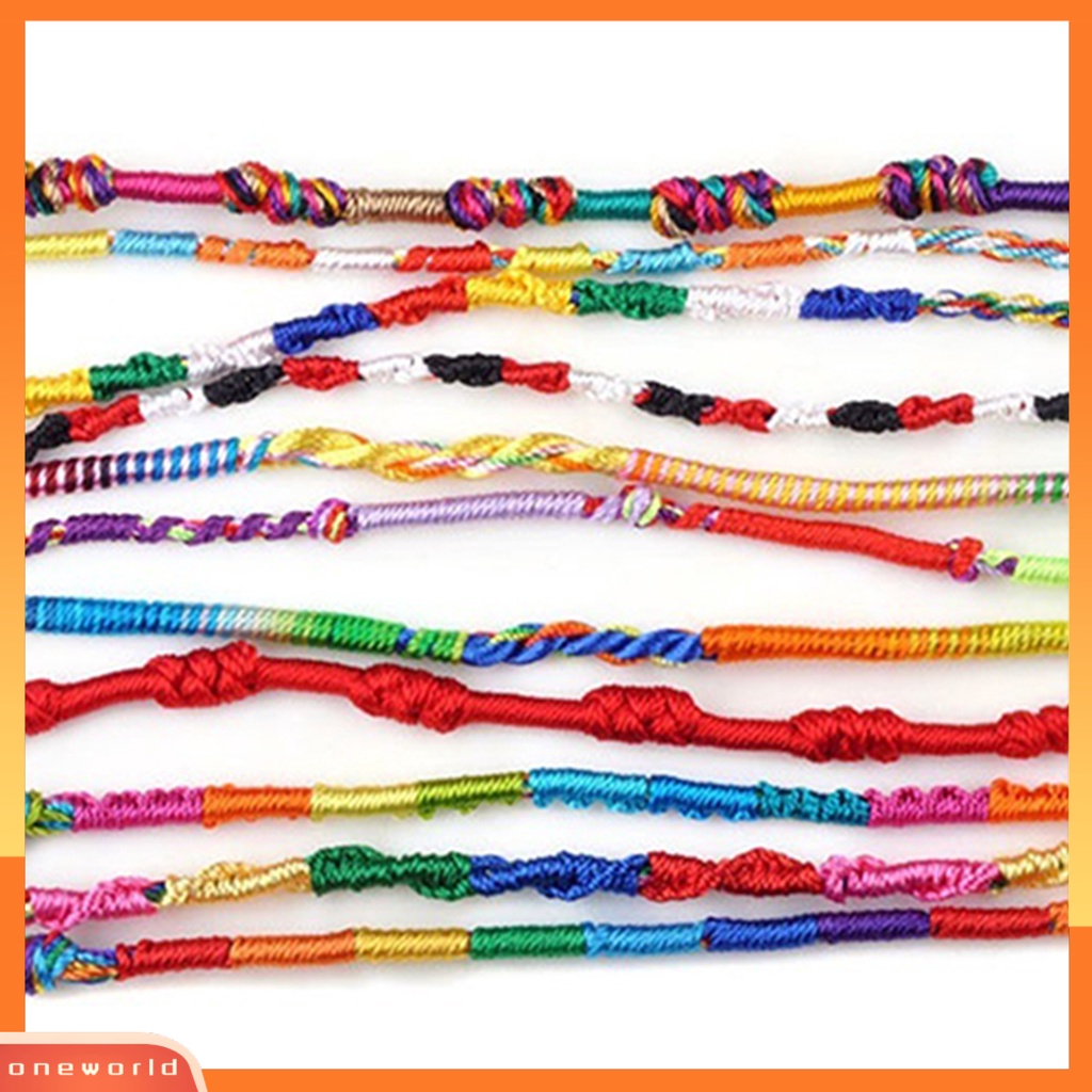 [WOD] 20pcs Gelang Rajut Helai Fashion Cord Multicolor Bracelets Untuk Club