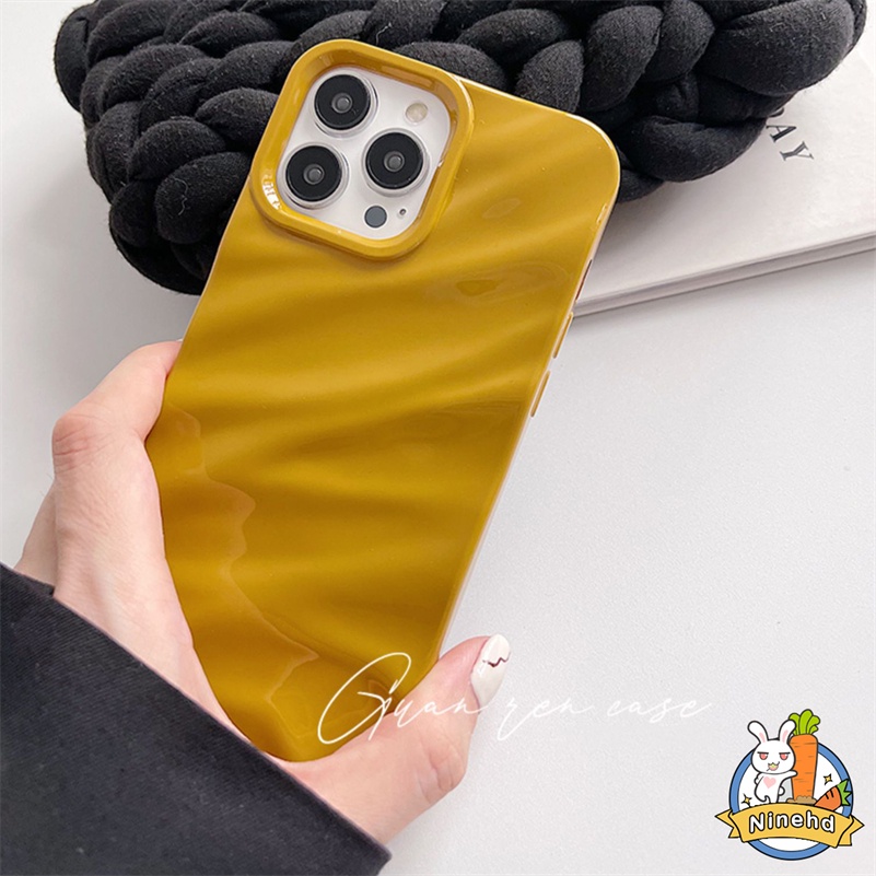 Casing iPhone Desain Riak Air 3D Simple Kompatibel Untuk Iphone14 13 12 11 Pro Max X Xr Xs Max8 7 6 6s Plus SE 2020 Case Warna Permen Macaron Anti Kotoran Anti Jatuh Cover Pelindung