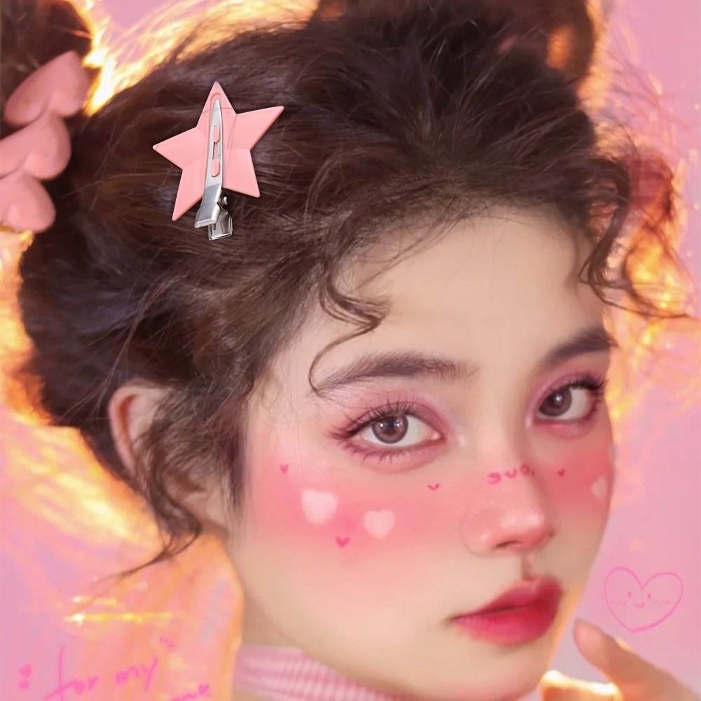 [Harga Grosir]cewek Y2k Gaya Pentagram BB Jepit Populer Aksesoris Rambut Wanita Manis Lucu Permen Warna Poni Samping Rambut Pin Wanita Fashion Korea Bintang Berujung Lima Hair Clip