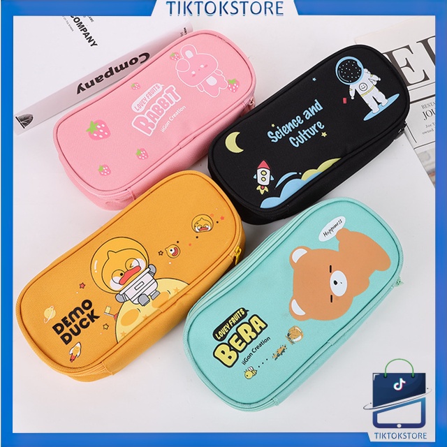 TIKTOK - D6136 Kotak Pensil Karakter Lucu / Tempat Alat Tulis / Pencil Case Cute / Tempat Pencil Fashion Korea / Tempat Pensil