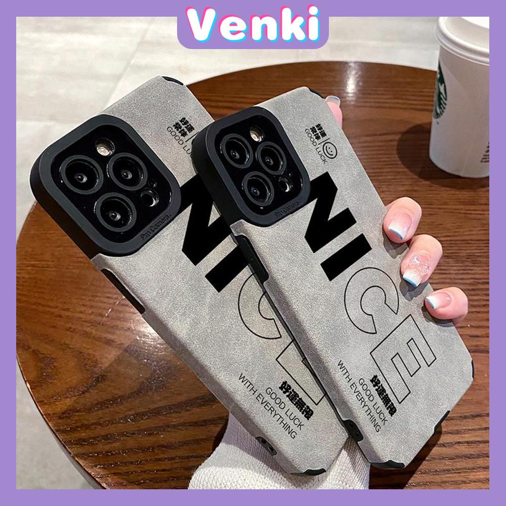 VENKI - Untuk iPhone 11 Case Kulit Dilaminasi Pupil Mata Suede Phone Case Soft Shockproof Airbag Case Pelindung Kamera Sederhana Bagus Kompatibel dengan iPhone 14 13 Pro max 12 xr xs 7 8