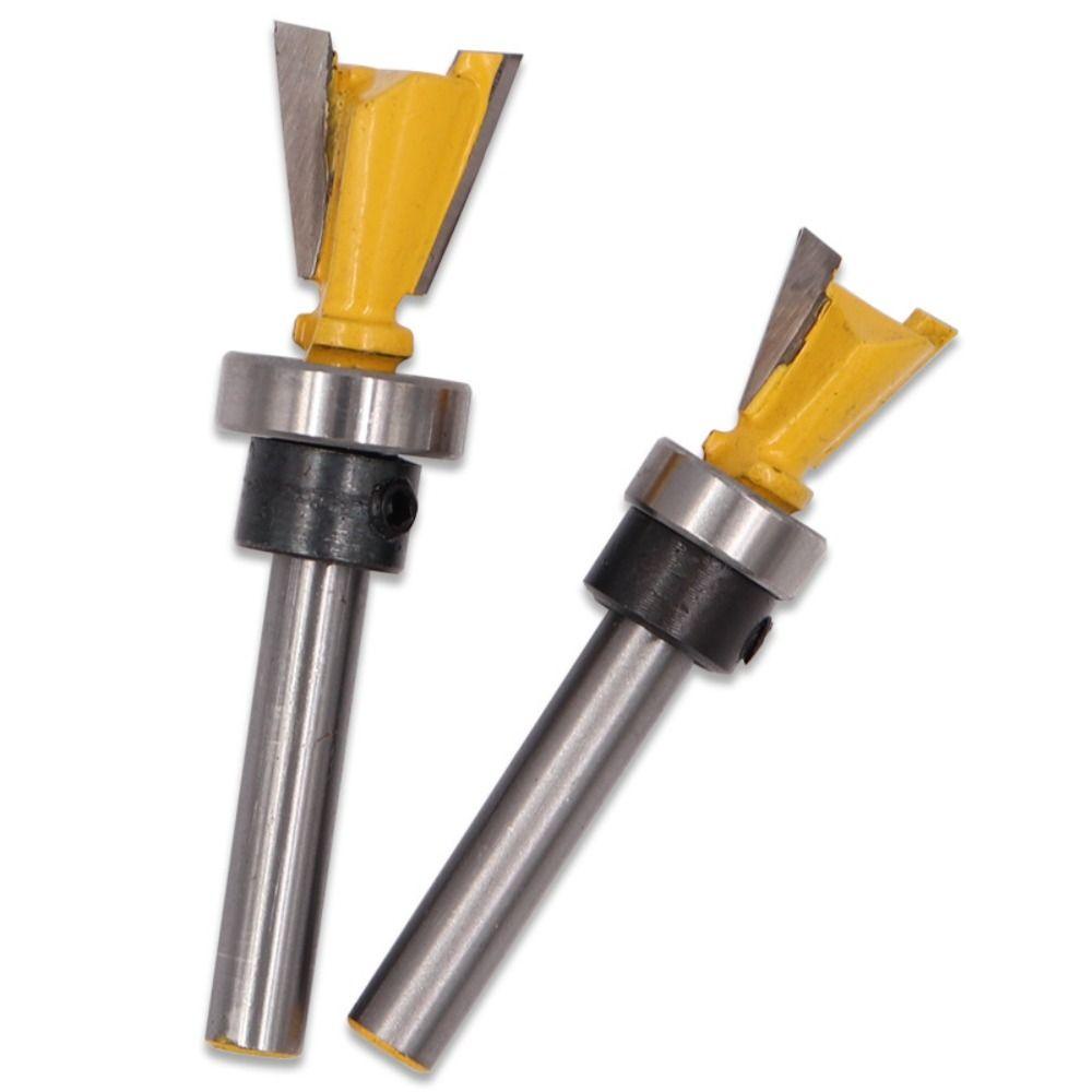 Populer Mata Ukir Milling Cutter Shank 6.35mm Dengan Bearing Drill Bit