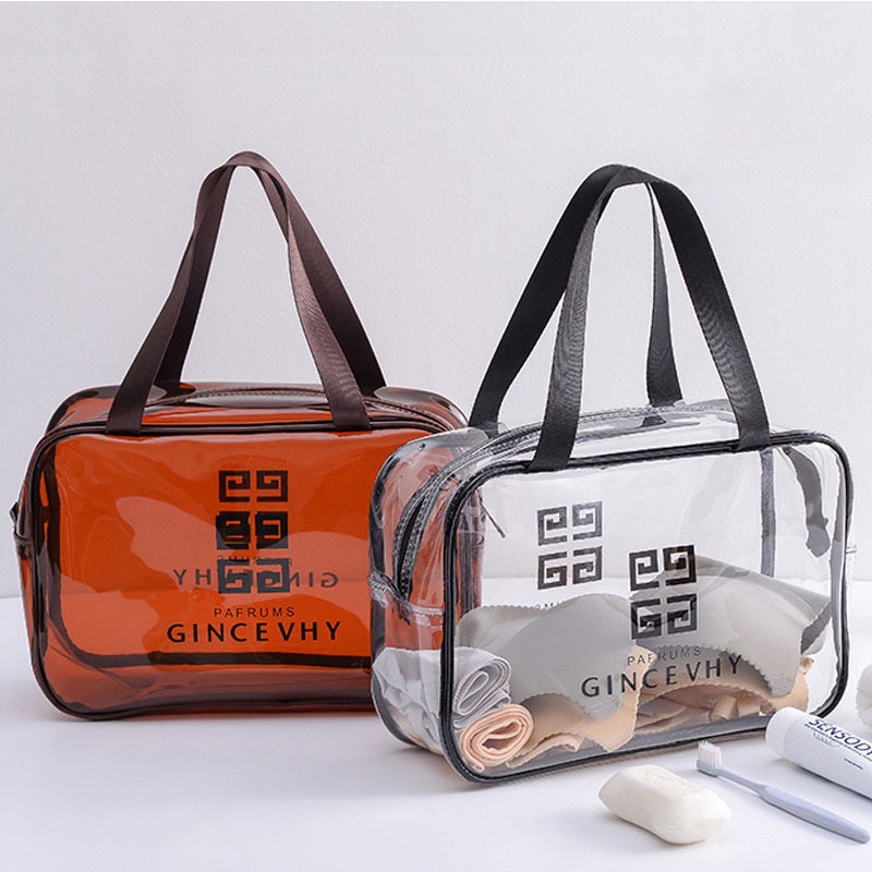 PA Tas Kosmetik Pouch Travel Transparant Make Up Bag Dompet Kosmetik Waterproof Pouch Kosmetik Transparant Travel SS245