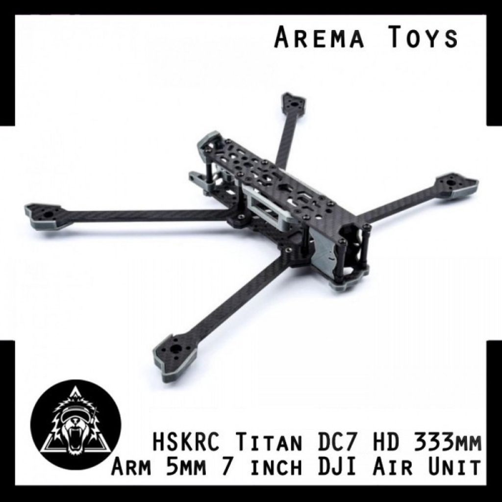 HSKRC Titan DC7 HD 333mm Carbon Frame Kit Arm 5mm 7 inch DJI Air Unit