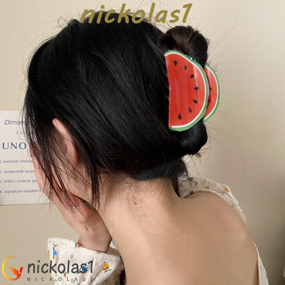 Nickolas1 Fruits Hair Claw Creative Stylish Sweet Srawberry Orange Hairgrips Kiwifruit Ponytail Holder Lemon Pitaya Korea Jepit Rambut