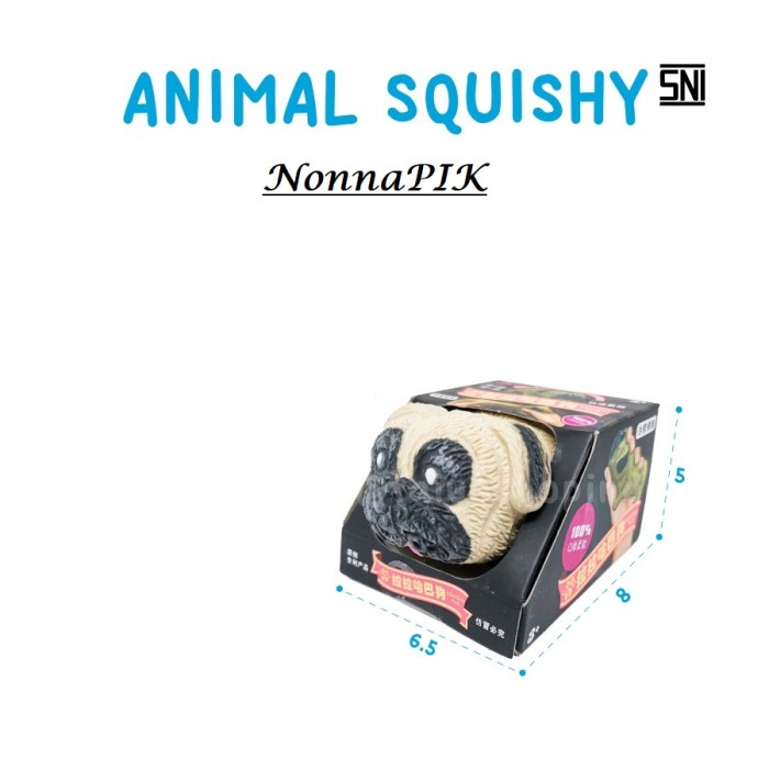 Mainan Anak Animal Squishy Dekompresi Dog Anjing Hewan Lucu Tiktok PUG