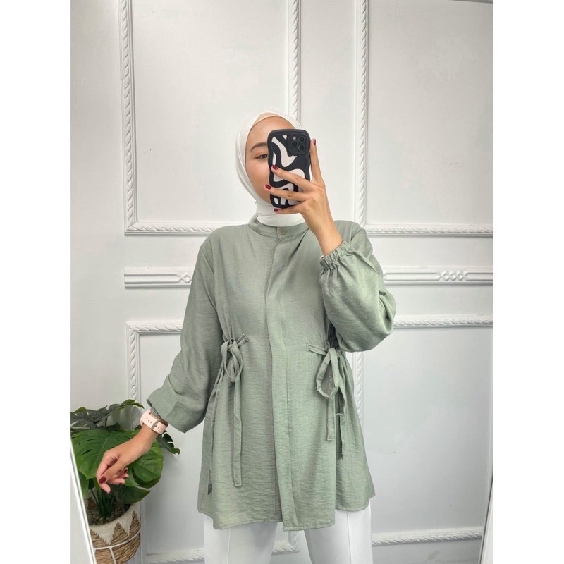 BEFAST - ZFS OOTD WANITA ZIZA / ALEA LINEN TUNIK / Fashion Wanita Casual Remaja ABG / Tunik Keluaran Terbaru / Outfit Daily Wanita Hijab Style / Pakaian Kekinian Wanita Remaja / Tunik Polos Formal