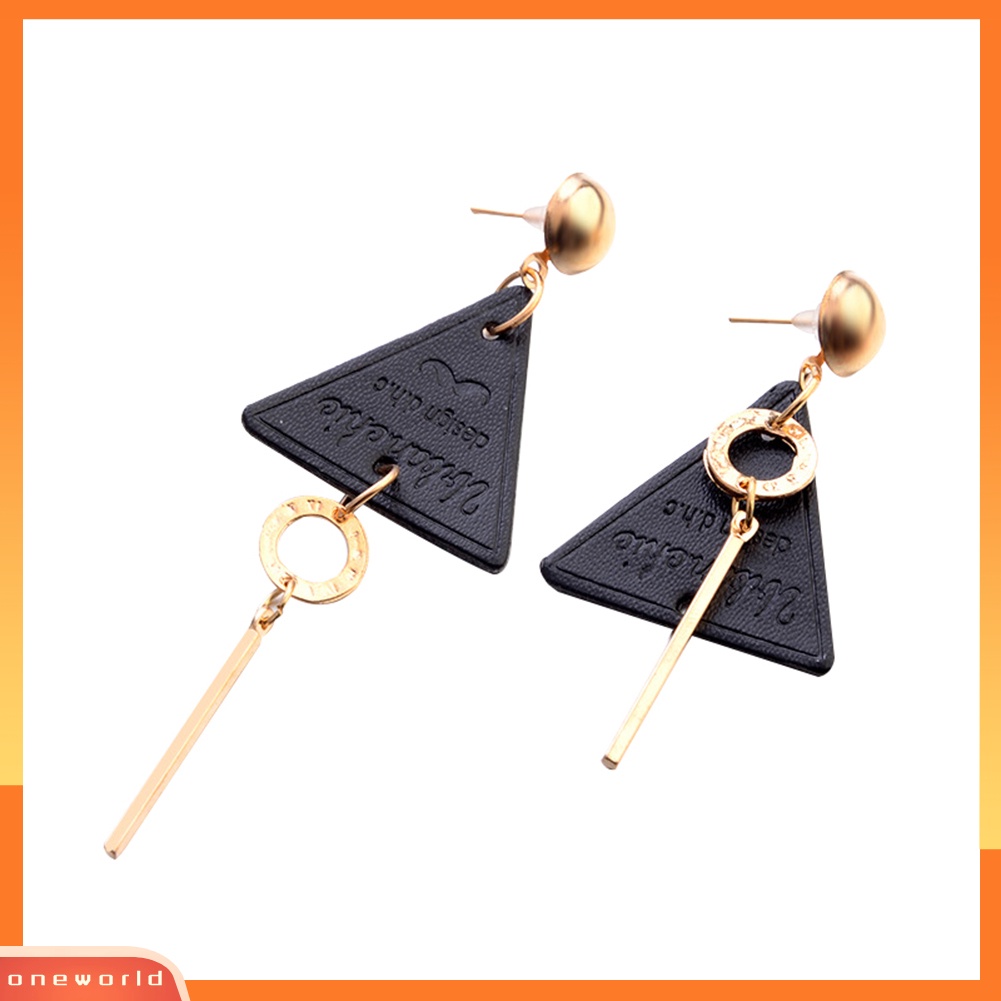 [WOD] Fashion Tidak Asimetris Segitiga Menjuntai Panjang Drop Anting-Anting Wanita Eardrop Perhiasan