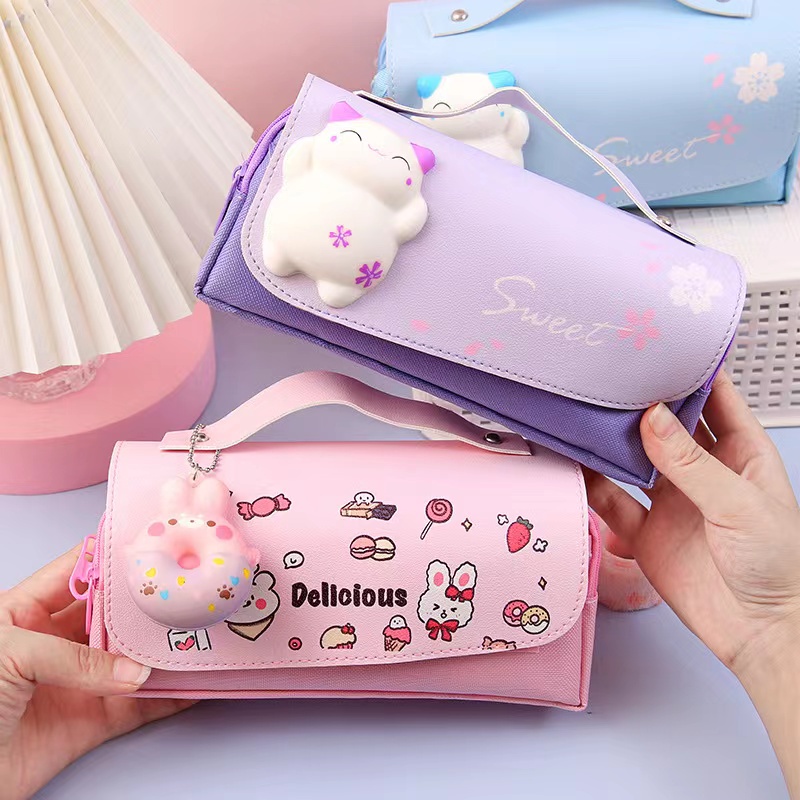 

SUPER CUTE GIRL HEART 3D NET RED PENCIL CASE/CARTOON DECOMPRESSION PENCIL BAG/LARGE CAPACITY PENCIL