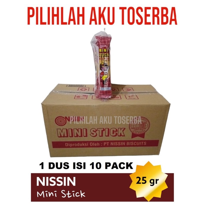 

Biskuit Nissin MINI STICK 25 gr - ( HARGA 1 DUS isi 10 pack )