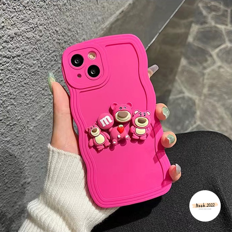 IPHONE Case Gelang Manik-Manik Kompatibel Untuk Iphone7 8 6 6s Plus XR 11 12 14 13 Pro MAX X XS MAX SE Shockproof Tepi Gelombang Sederhana 3D Lucu Loto Dekorasi Soft TPU Back Case Dengan Gelang Hati