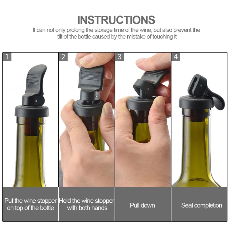 Karet Kreatif Vacuum Suction Bottle Stopper/ Wine Champagne Bottle Fresh-keeping Cap Aksesoris Dapur