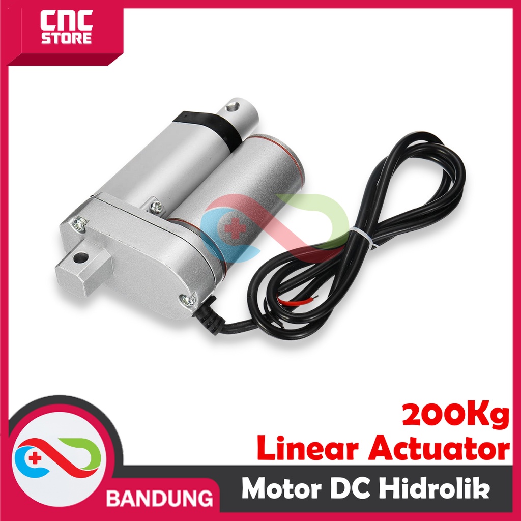 LINEAR ACTUATOR MOTOR DC 12V HIDROLIK HYDRAULIC 10MM 2000N 200KG 1CM