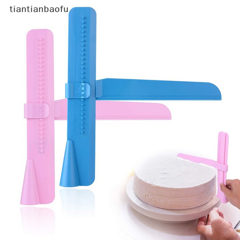 [tiantianbaofu] Scraper Kue Adjustable Penghalus Fondant Spatula Diy Pinggiran Kue Penghalus Cream Alat Meratakan Alat Baking Kue Kering Spatula Butik