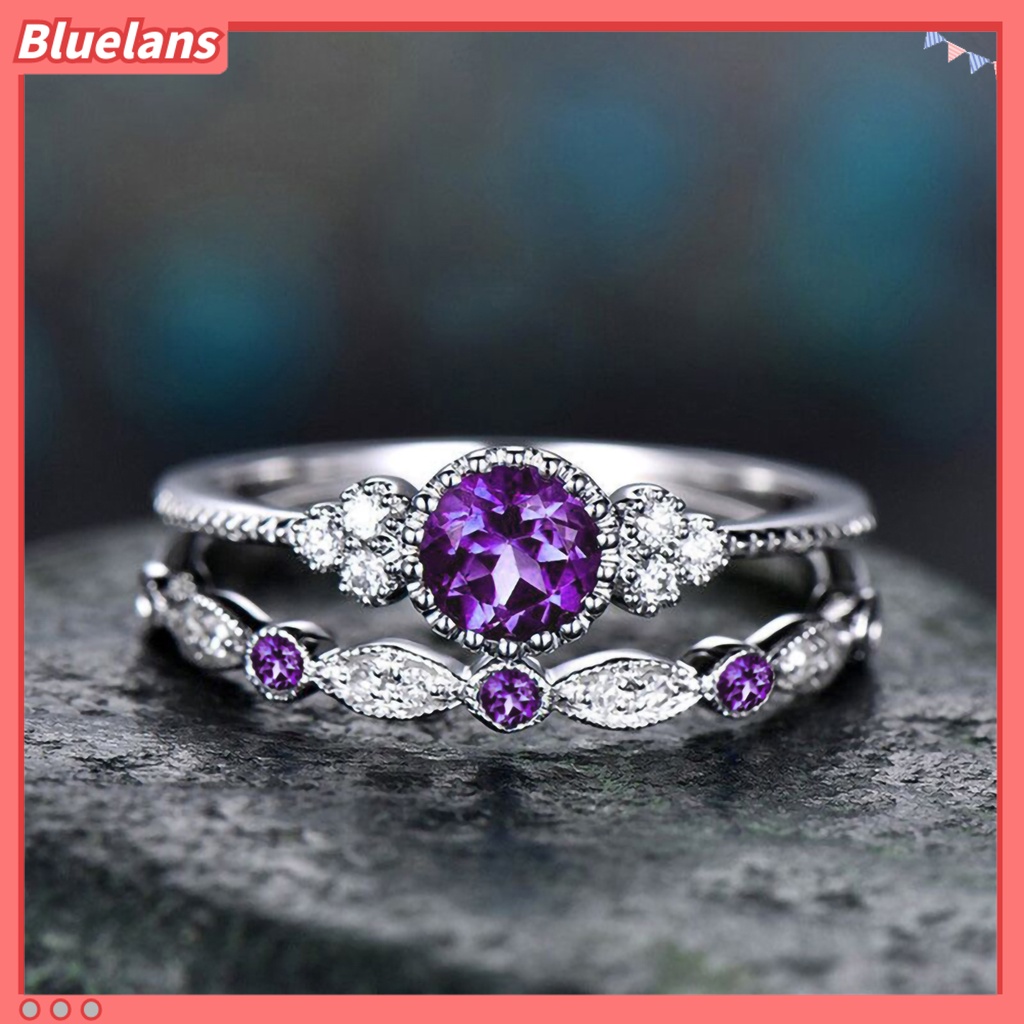 [BLS] 2pcs Perhiasan Jari Dual Type Tidak Alergi Tahan Lama Fashion Cycle Ring Untuk Hadiah
