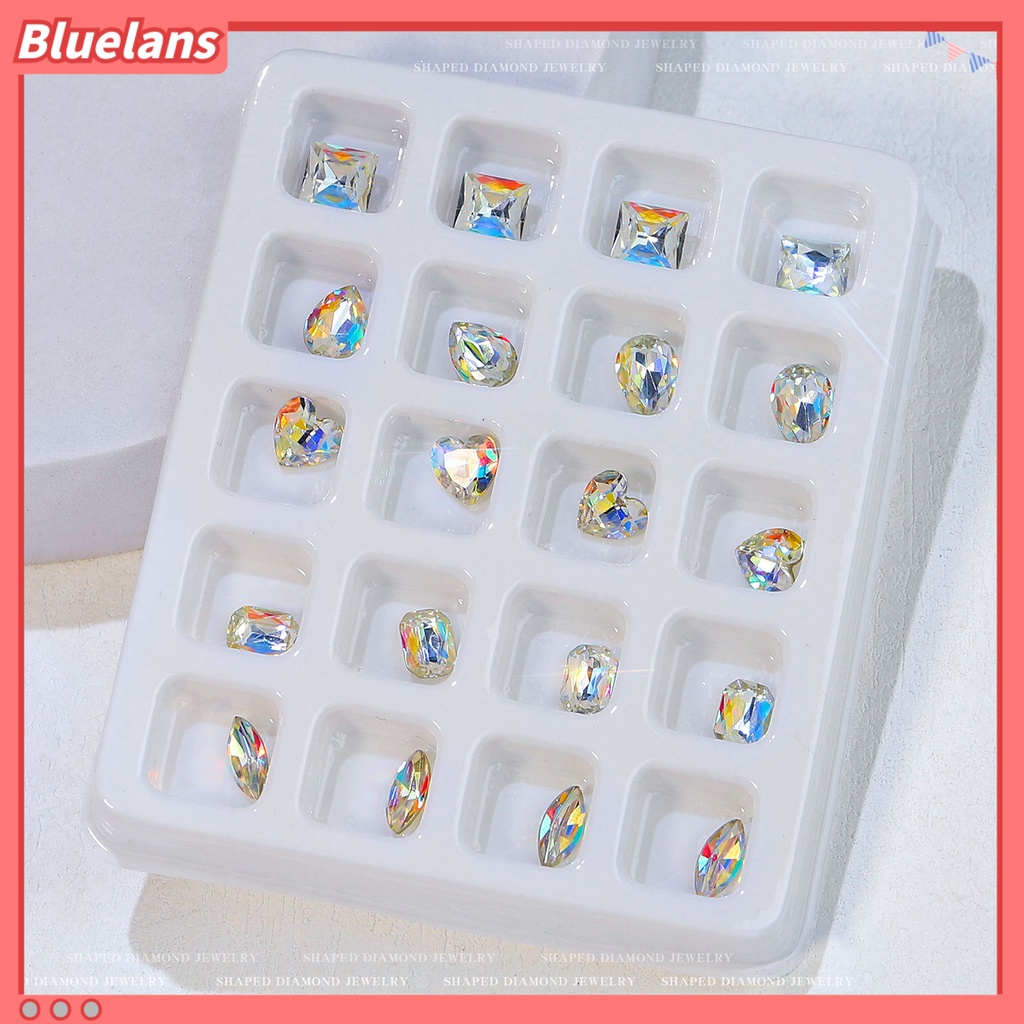 [BLM] 20pcs Ornamen Kuku Bentuk Indah Tahan Luntur Plastik 3D Cinta Hati Kuku Dekorasi Nail Art Gadget Aksesoris Kecantikan