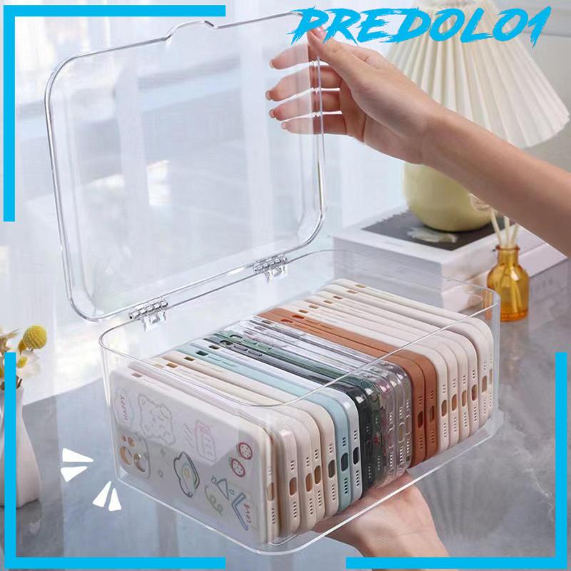 [Predolo1] Kotak Penyimpanan Bening Organizer Untuk Kamar Mandi, Ruang Kerajinan Tahan Lama Tempat Serba Serbi