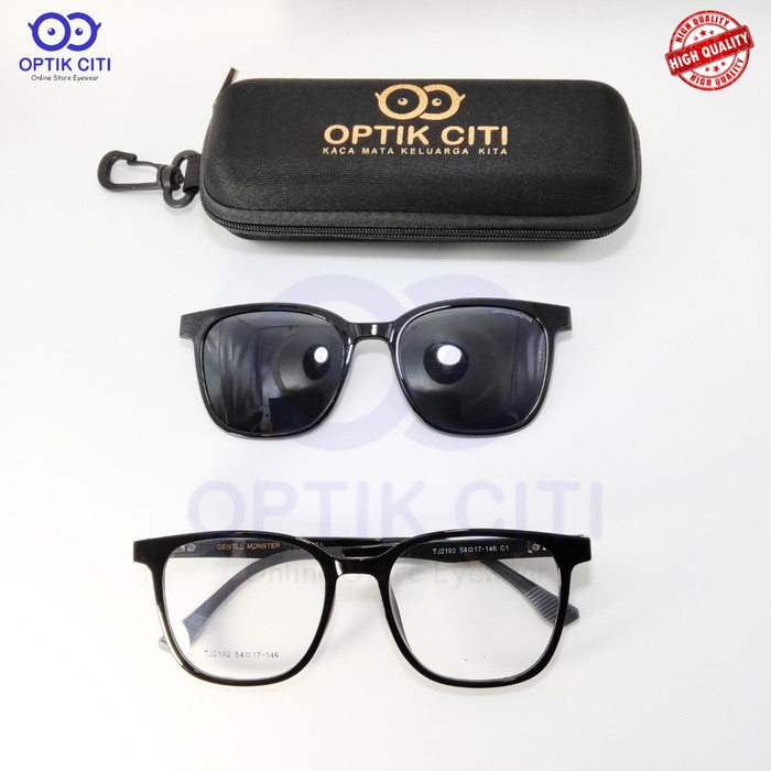 Frame Kacamata Pria Kotak Besar Citi Eyewear TJ 2192 Clip On Lentur Ringan Ada Pegas High Quality