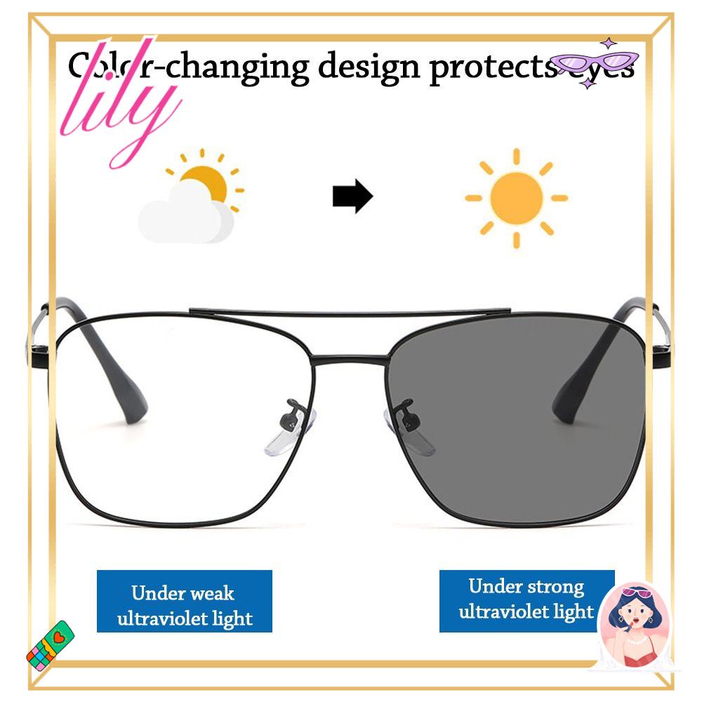 Lily Kacamata Anti-Cahaya Biru Kantor Portabel Pelindung Mata Bingkai Ultra Ringan