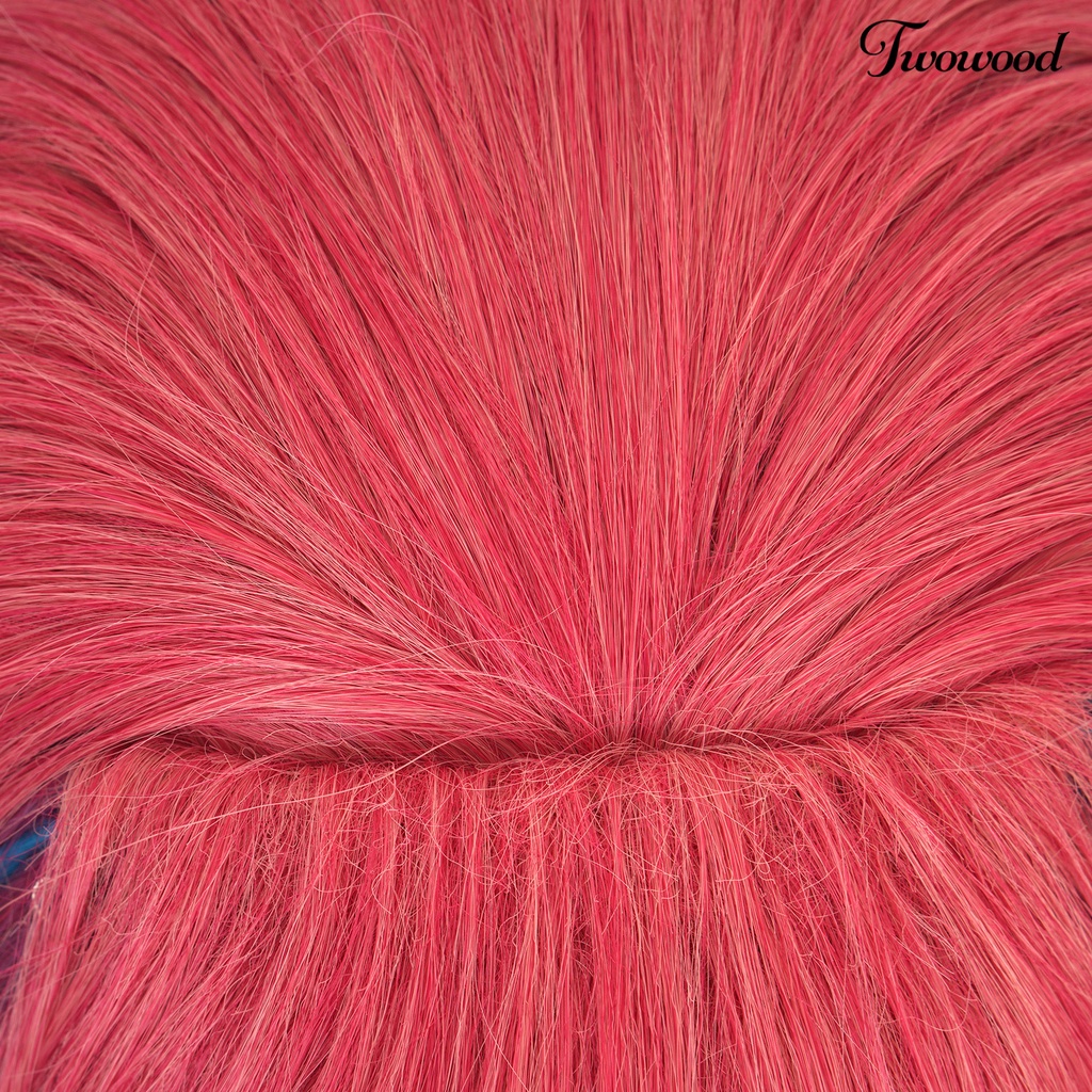 Twowood Spirit Blossom Ahri Panjang Keriting Gradien Wig Rambut Palsu Pesta Cosplay Sopak