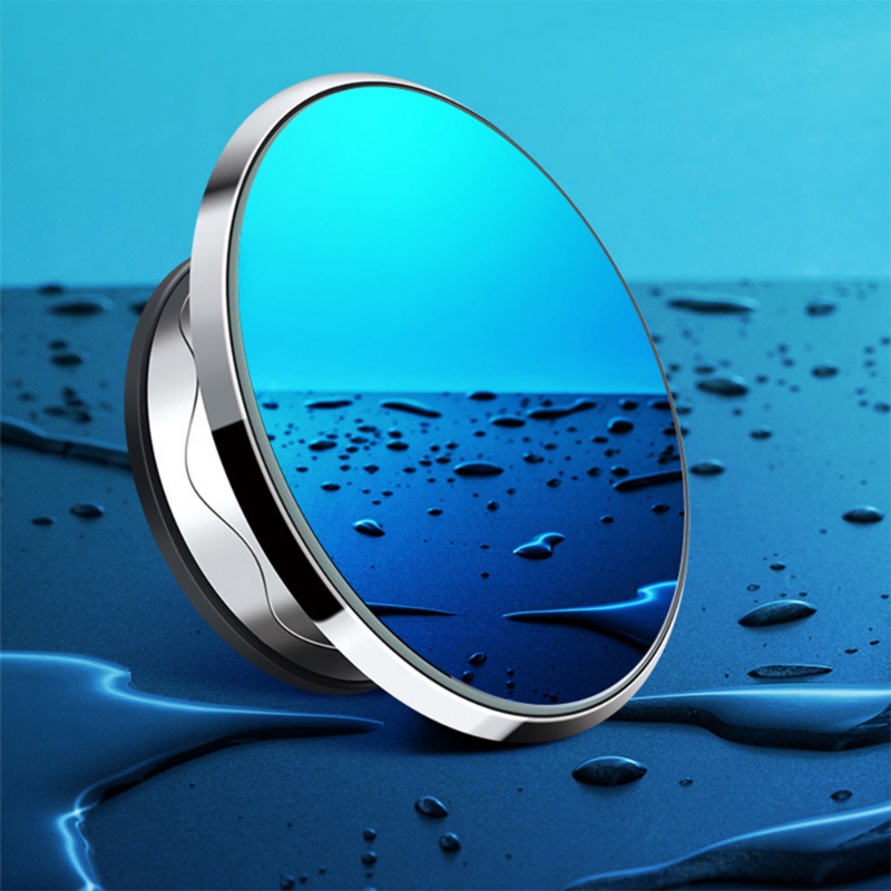 2pcs Mobil Suction Cup Glass Spion Convex Mirror/Tipe Sedot Bingkai Bulat Reverse Wide Angle 360derajat Tambahan Blind Spot Mirror Aksesoris Mobil