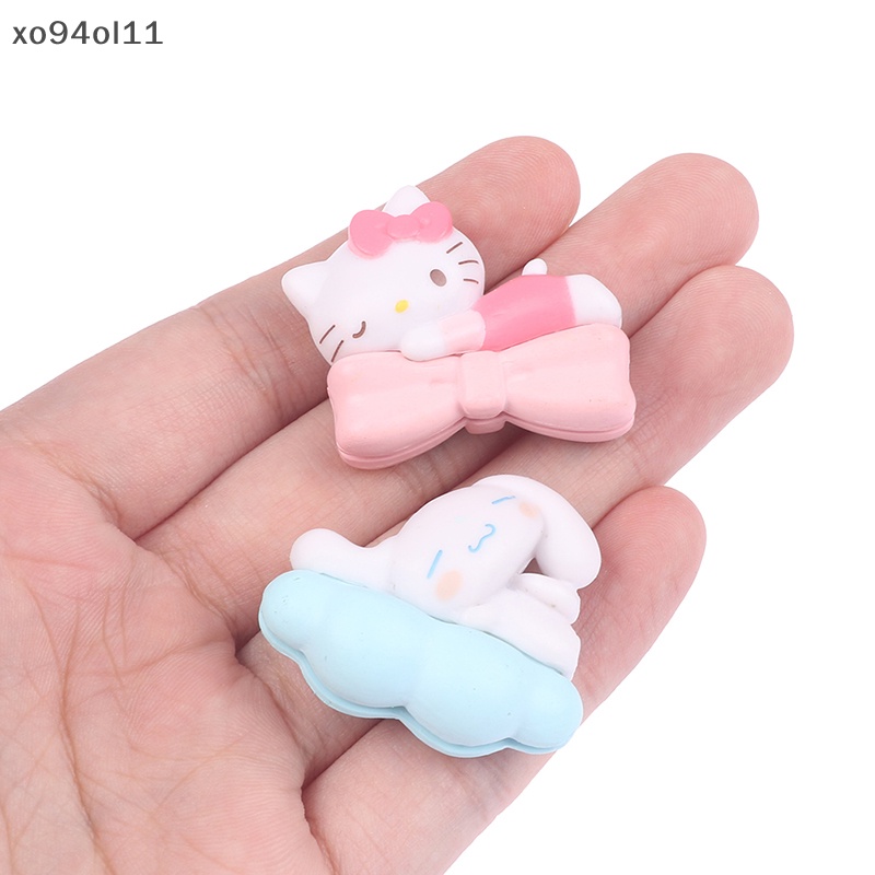 Xo 6Pcs Sanrio Seri Postur Rebahan Kartun Model Boneka Mainan PVC Angka Toy Doll OL