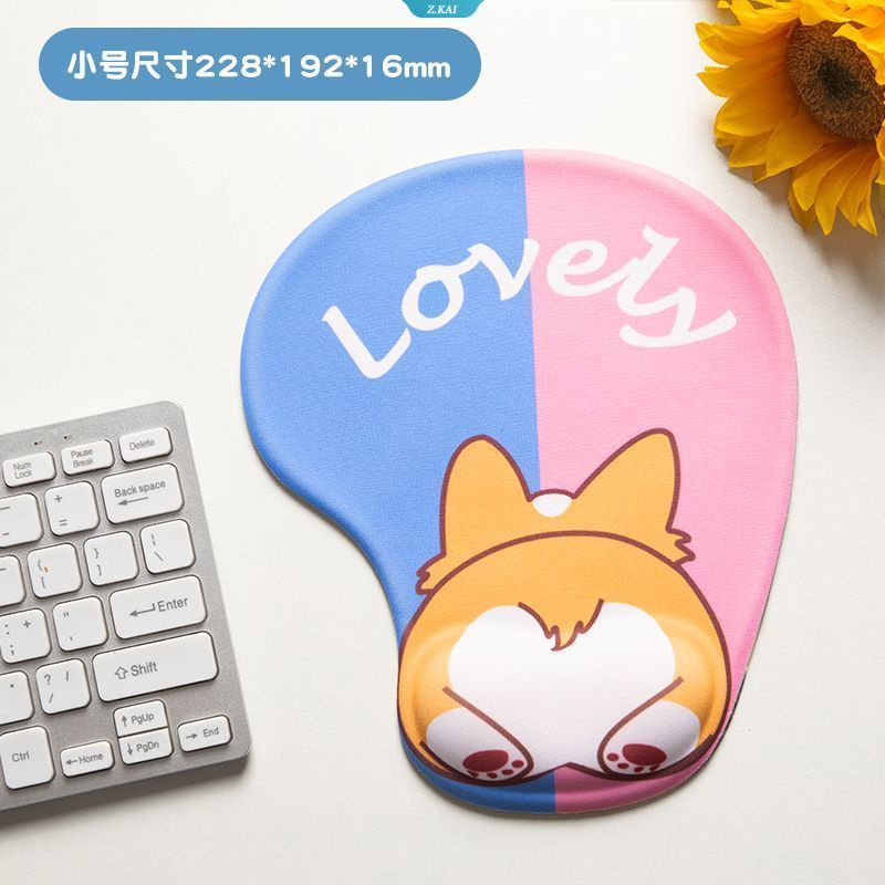 Kawaii Kartun Patrick Star Mouse Pad 3D Kartun Lucu Pelindung Pergelangan Tangan Mouse Pad Wrist Protector [ZK]