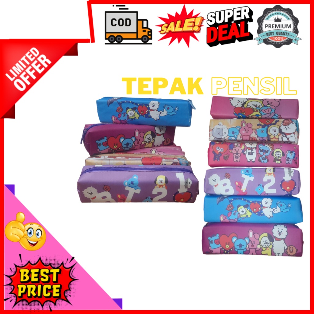 

Perlengkapan Sekolah Kotak Pensil Tempat Bolpoin Bts Lucu / Tas Tempat Pensil Bts21 / Tempat Pensil Karakter Anti Air