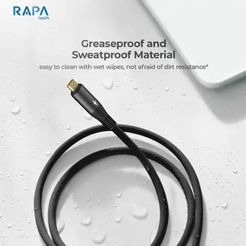 RAPAtech Kabel Data Micro Usb Fast Charging Gold Plated Super Speed Transmisi Data Up to 480 Mbps Data Cable Usb Micro Line Pro original bergaransi