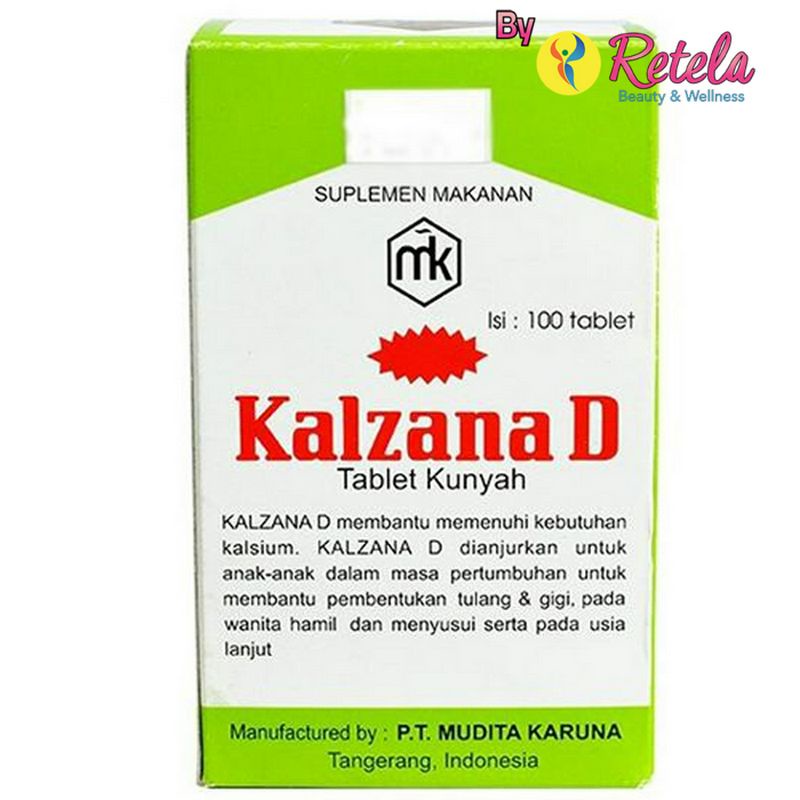 Kalzana D 1 Botol Isi 100 Tablet