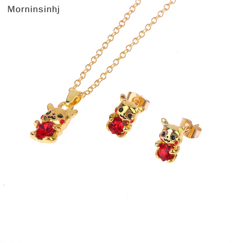 Mornin Kreatif Golden Anime Cinta Batu Putih Kalung Kartun Aksesoris Lucu id