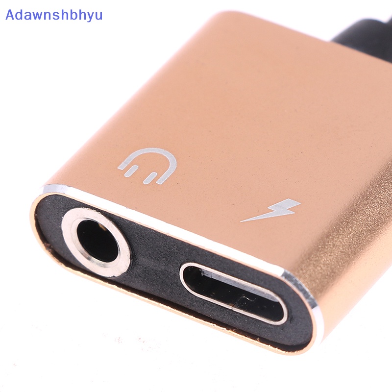 Adhyu 2in1 Type C Headphone Audio Splitter Adapter USB C Ke 3.5mm Charging Converter ID