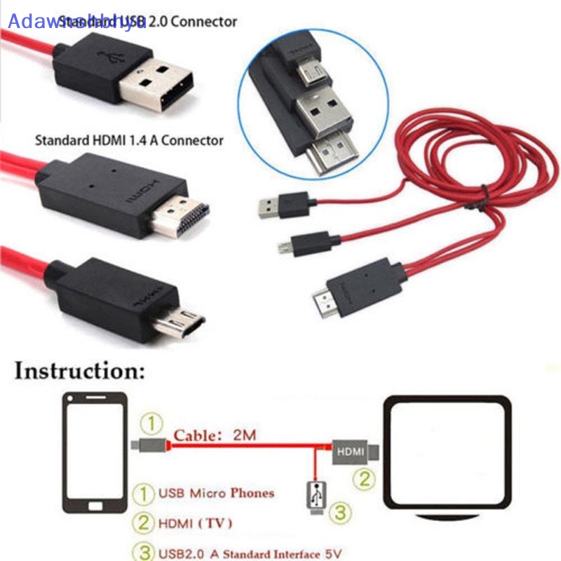 Adhyu Adapter Kabel TV Micro USB To HDMI 1080P HD Untuk Hp Android Samsung ID