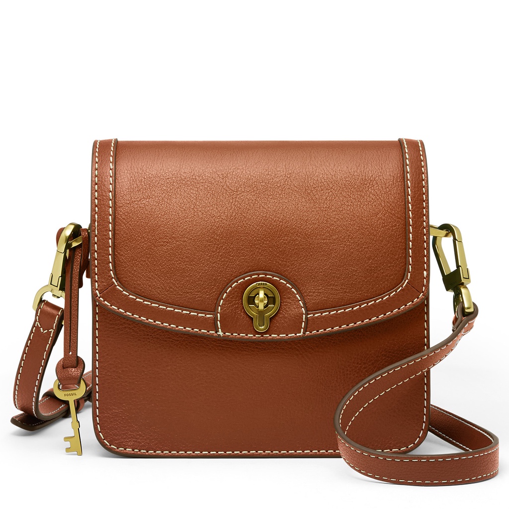 Fossil Ainsley Small Flap Crossbody Brown Tas Wanita - SHB3070-210